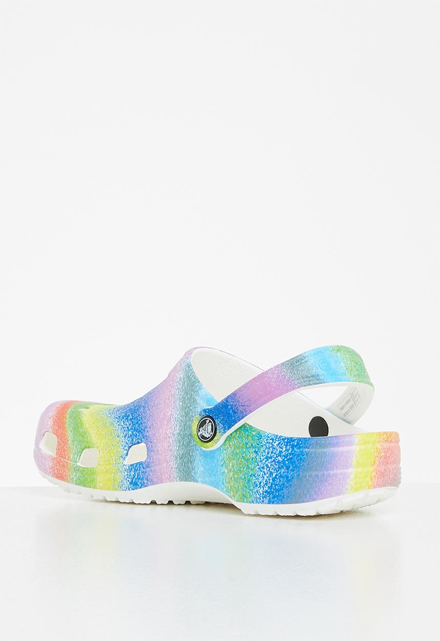 Crocs - Classic spray dye clog - white & multi