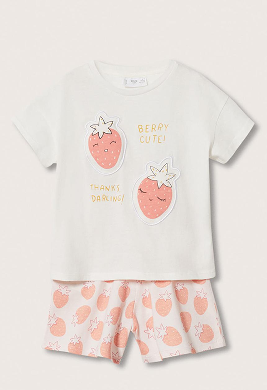 MANGO - Printed cotton pyjamas - pink