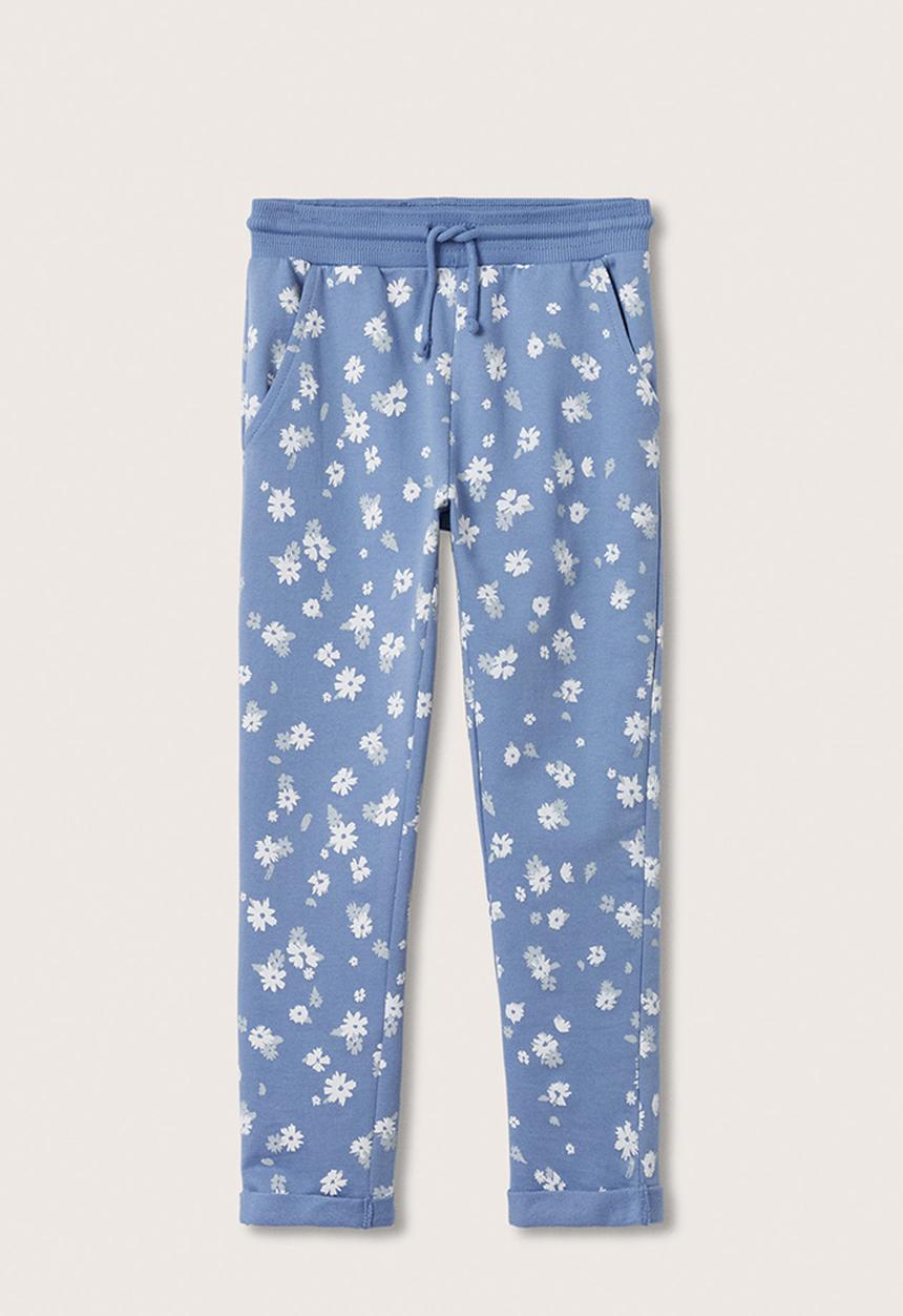 MANGO - Printed jogger trousers - blue