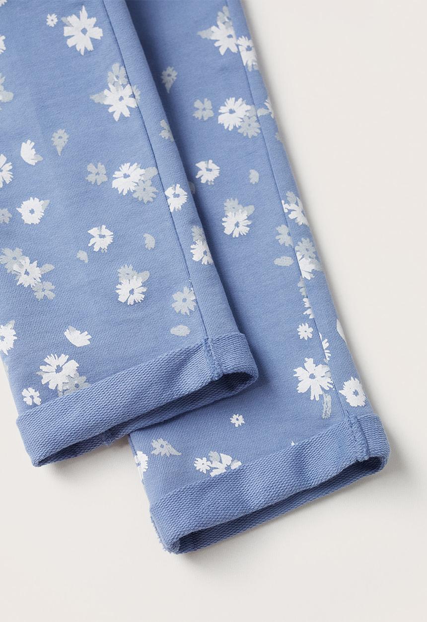 MANGO - Printed jogger trousers - blue
