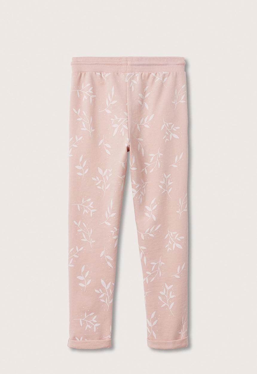 MANGO - Printed jogger trousers - pale pink