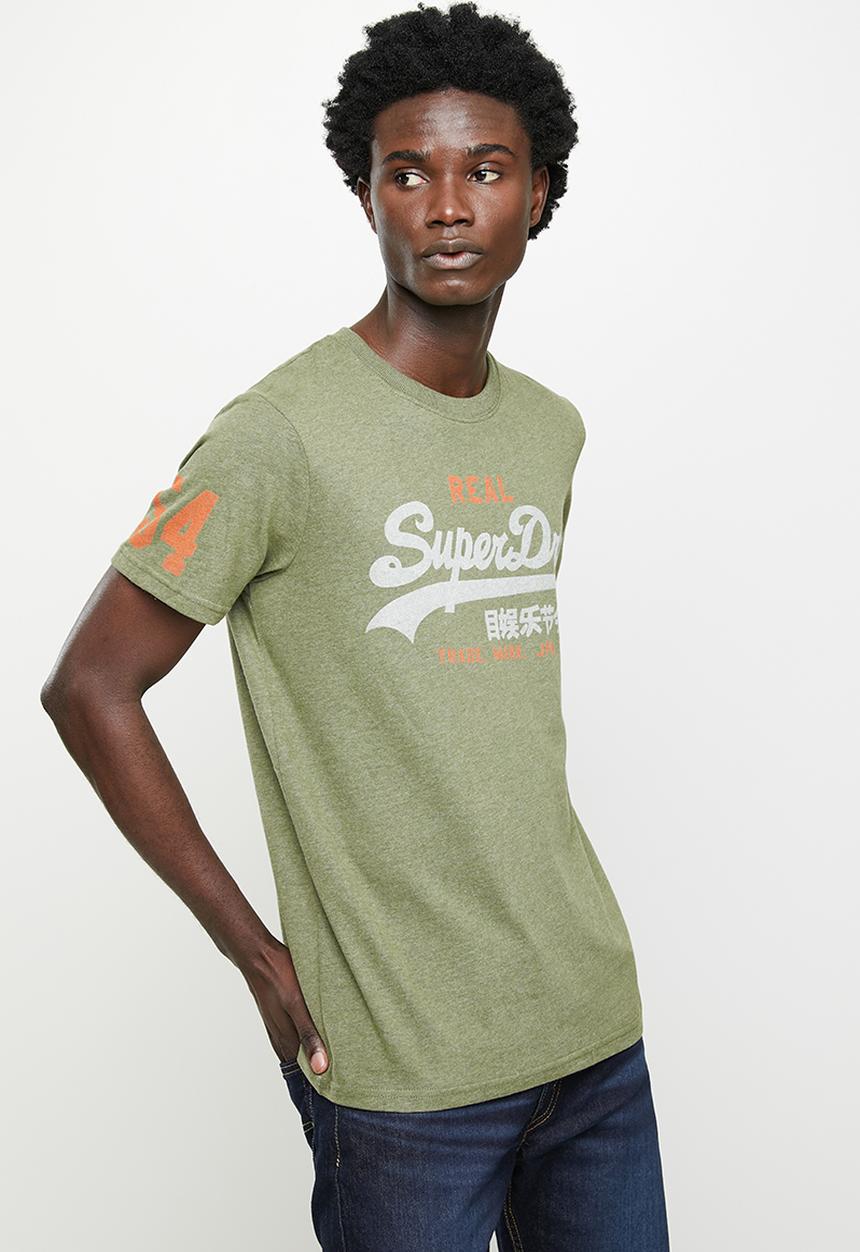 Superdry. - Vintage vl classic tee - thrift olive marl