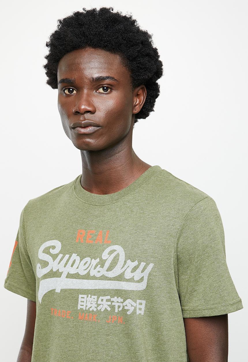 Superdry. - Vintage vl classic tee - thrift olive marl