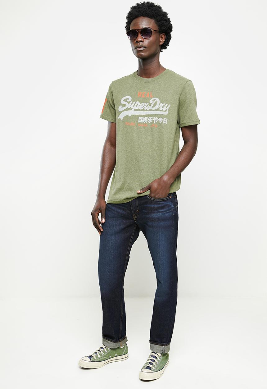 Superdry. - Vintage vl classic tee - thrift olive marl