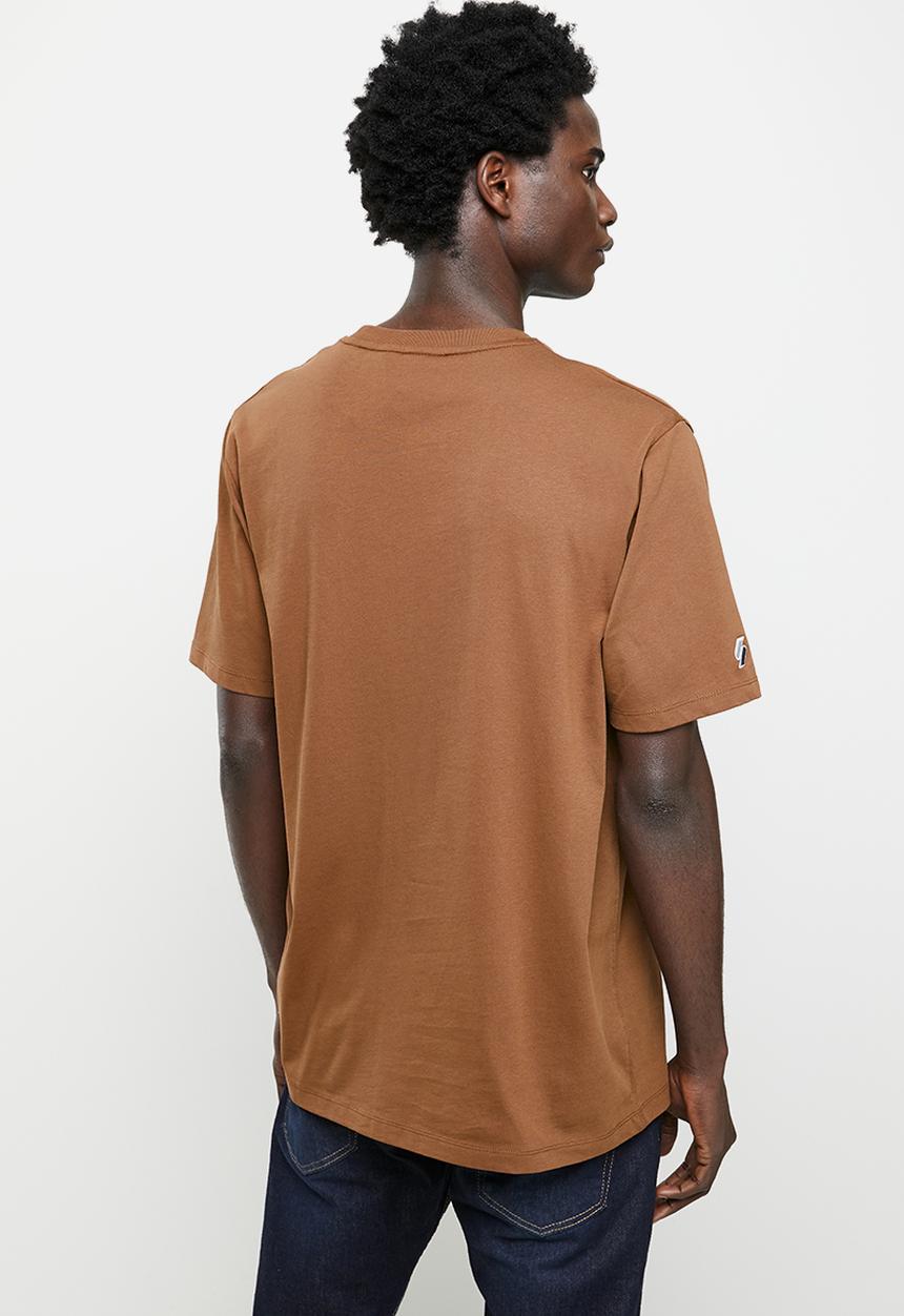 Superdry. - Code cl linear loose tee - rock brown