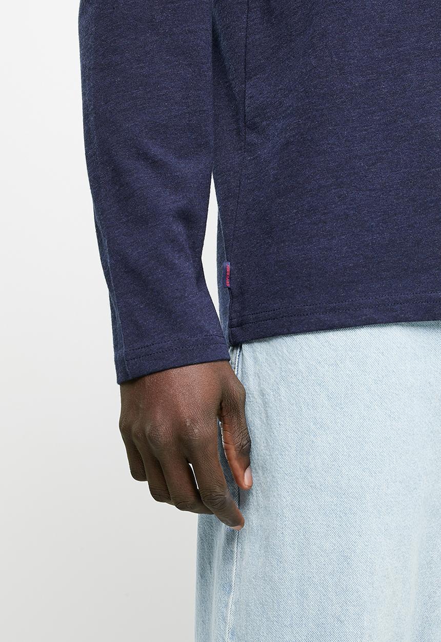 Superdry. - Vintage vl classic long sleeve top - midnight blue grit