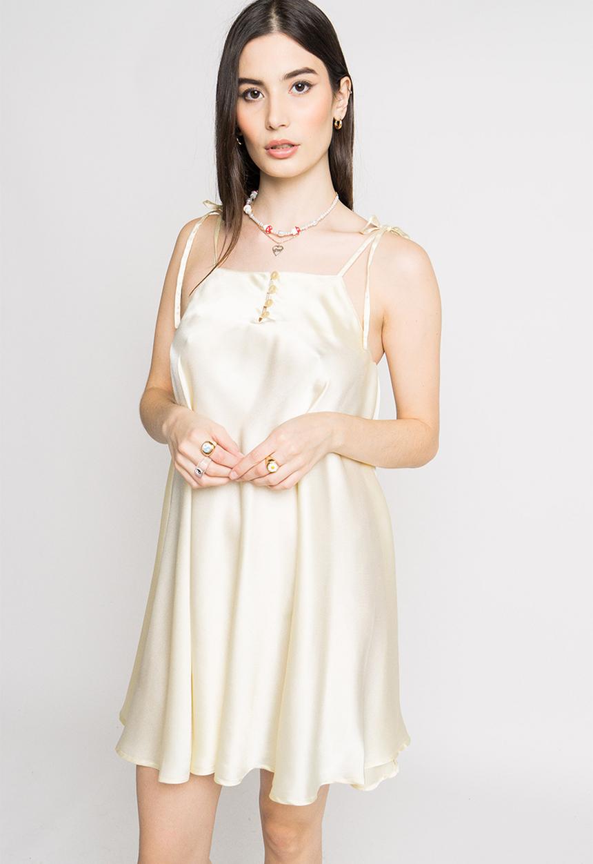 Daisy Street - Trapeze dress - light yellow