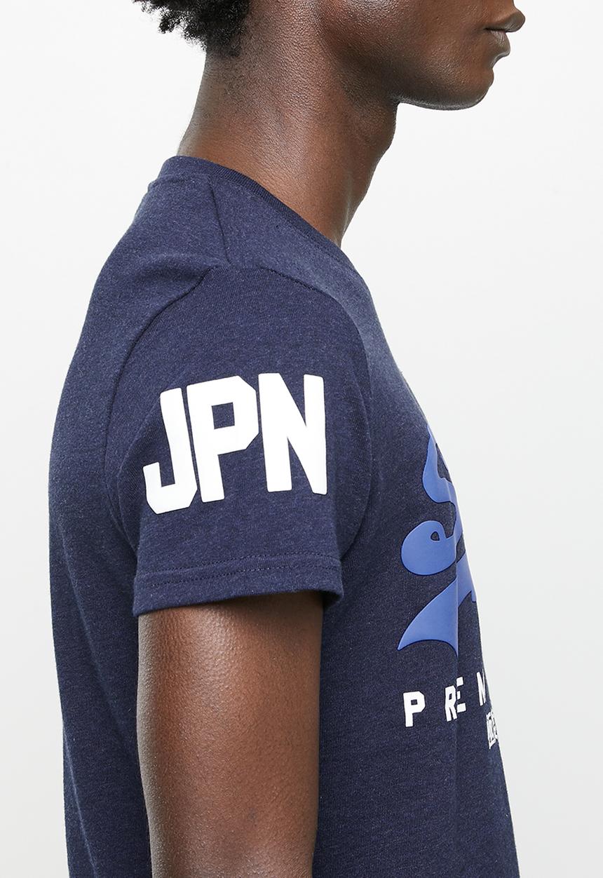 Superdry. - Vl tee - midnight blue grit