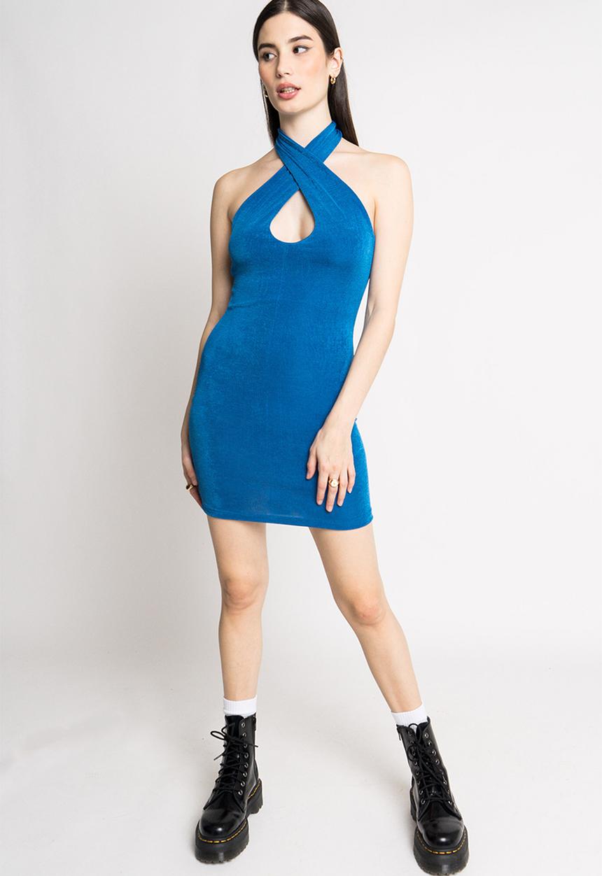 Daisy Street - Halterneck dress - blue