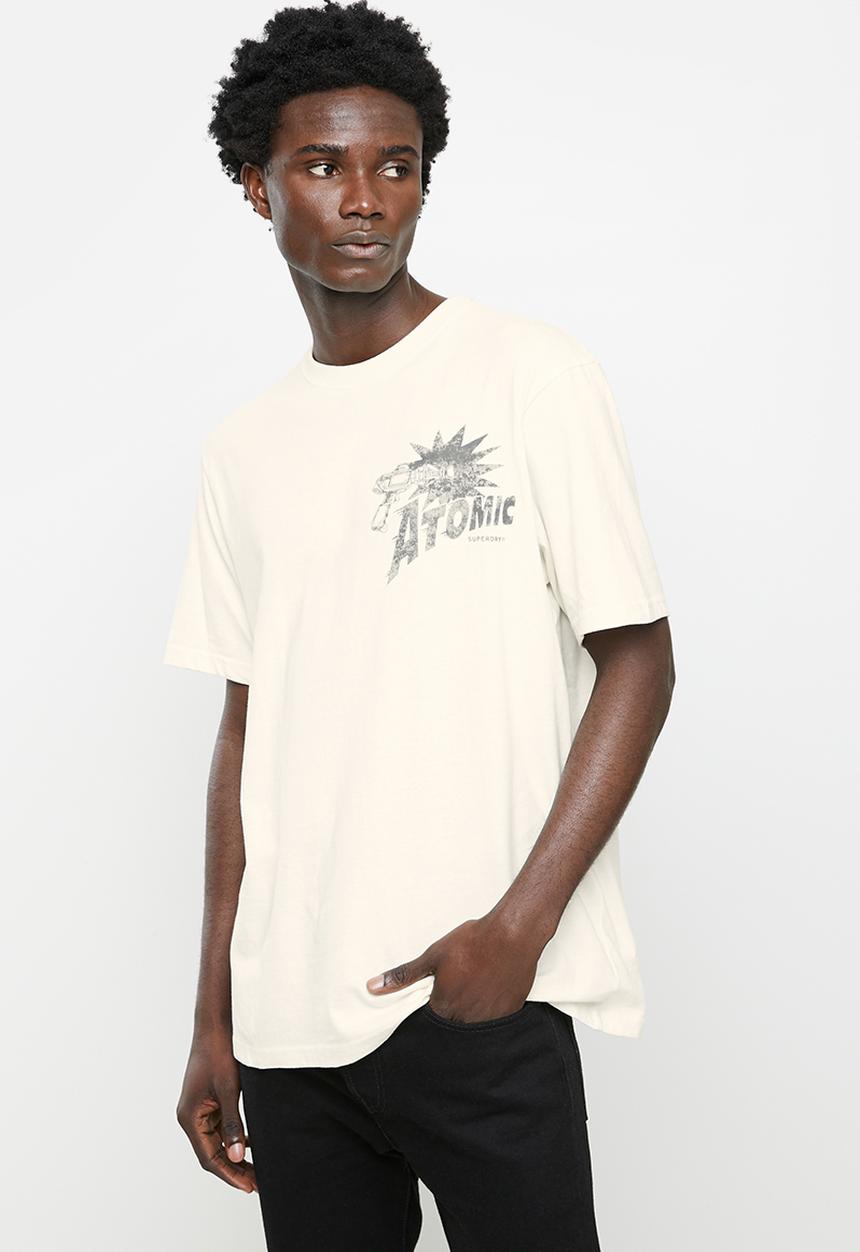 Superdry. - Vintage crossing lines bk tee - couture white