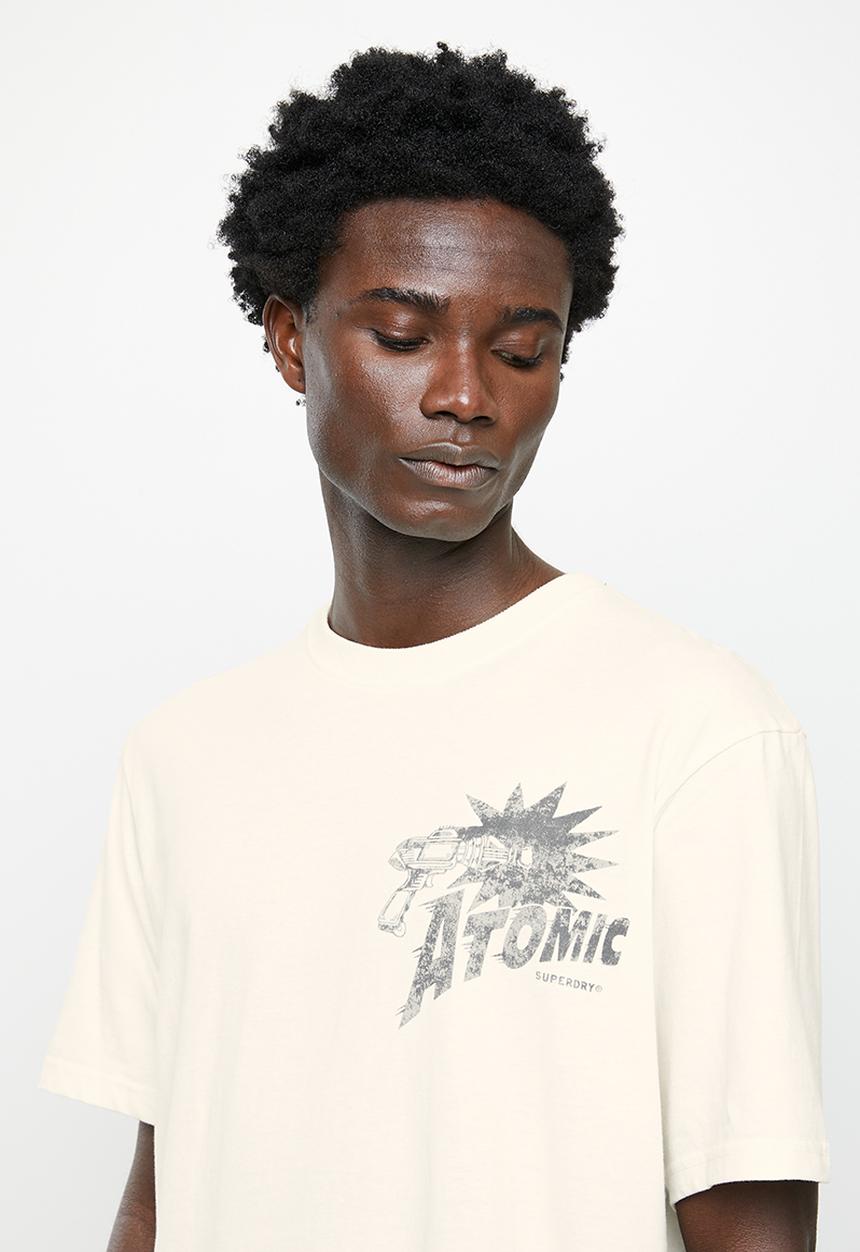 Superdry. - Vintage crossing lines bk tee - couture white