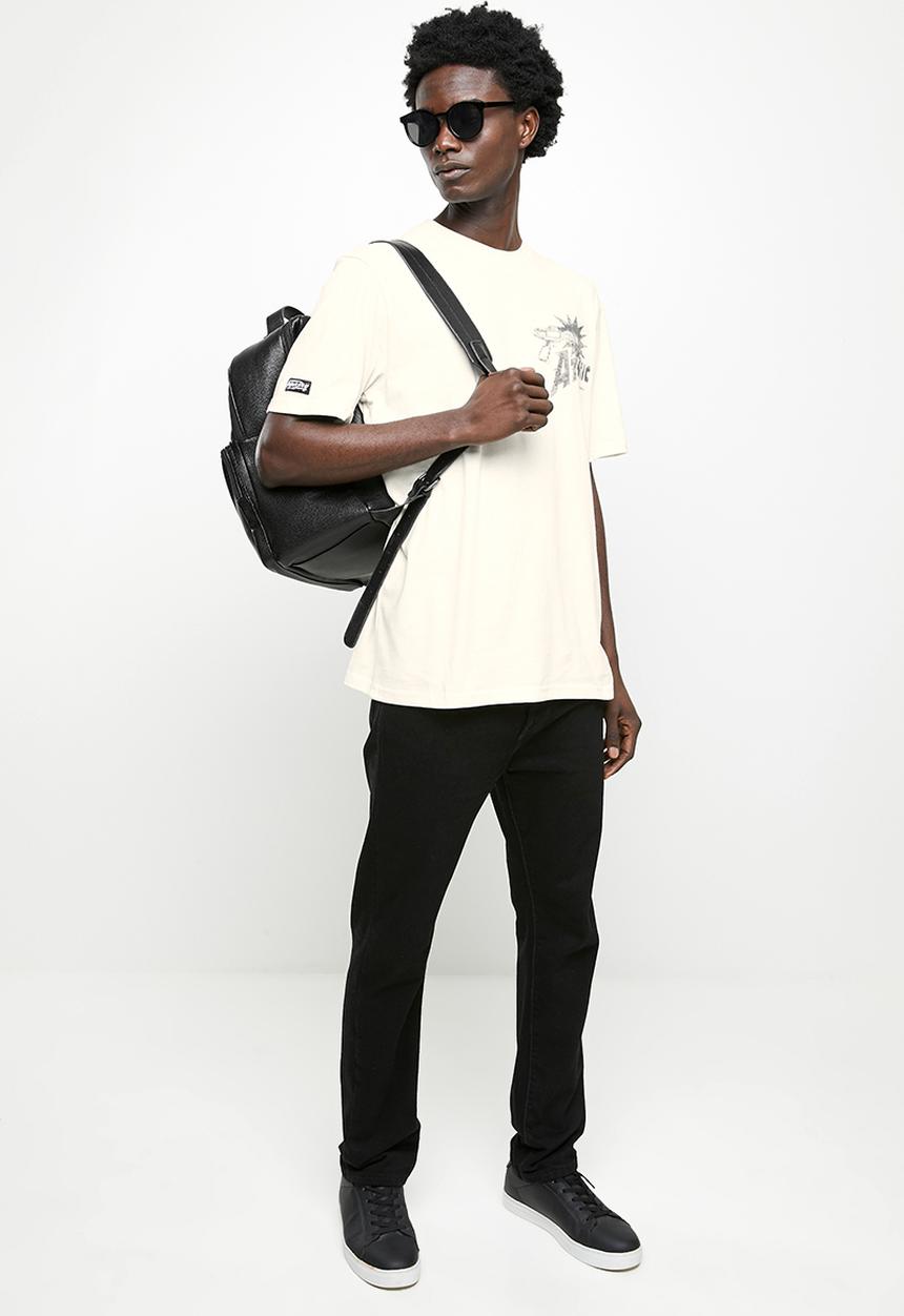 Superdry. - Vintage crossing lines bk tee - couture white