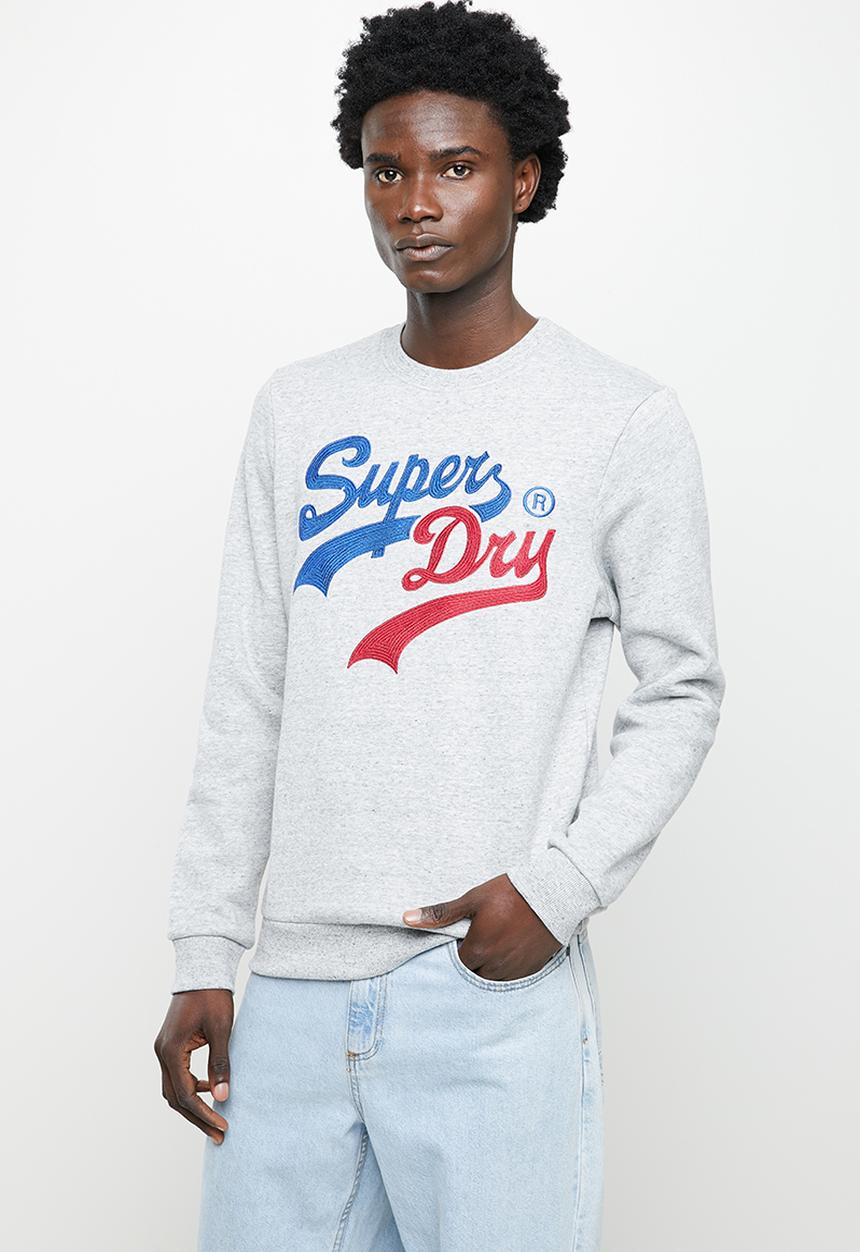 Superdry. - Vintage vl interest crew - athletic grey marl