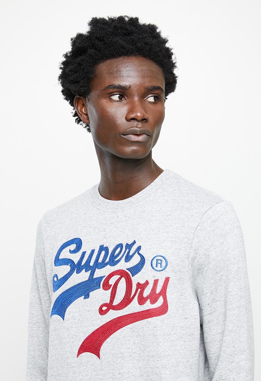 Superdry. - Vintage vl interest crew - athletic grey marl