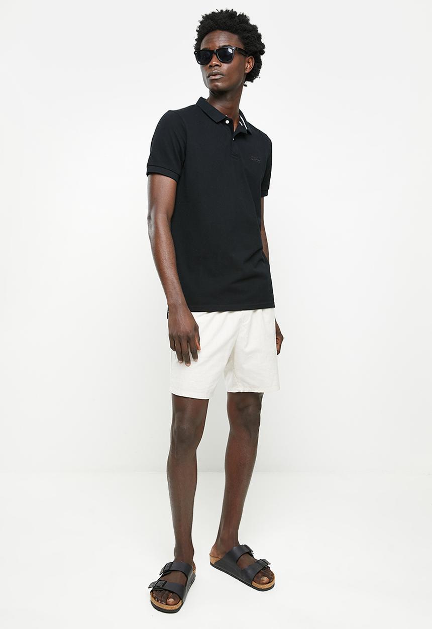 Superdry. - Classic pique short sleeve polo - black