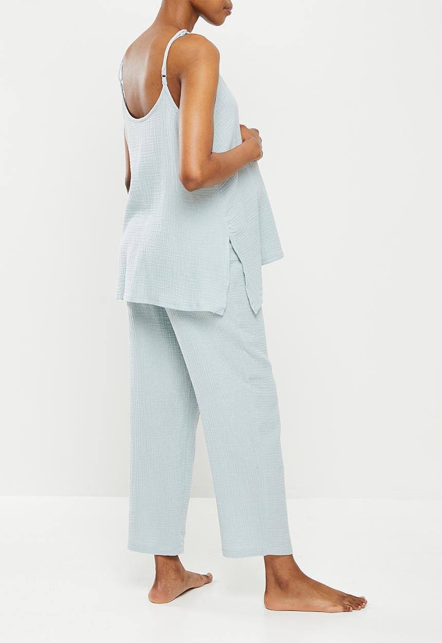 Superbalist - Maternity woven sleep set - light blue