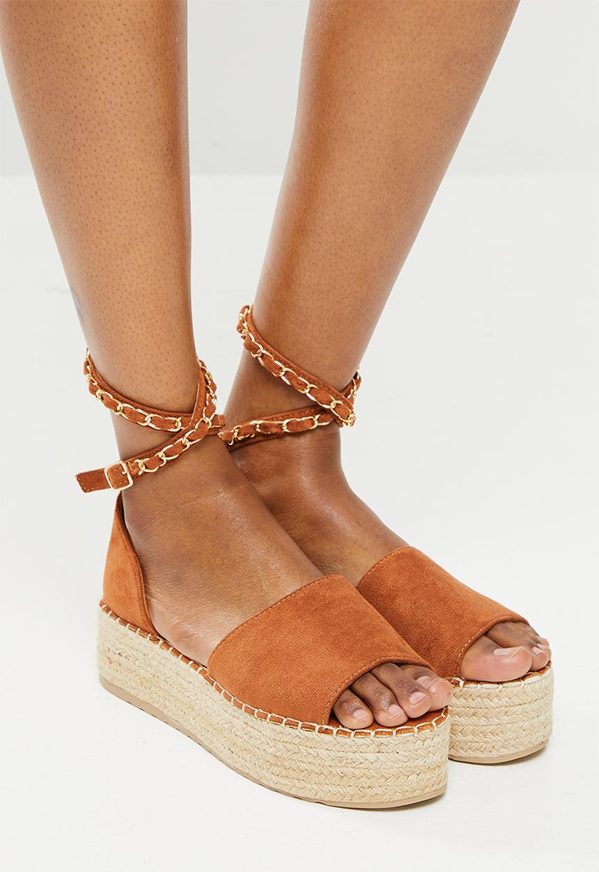 Madison® - Clarke flatform espadrille sandal - tan