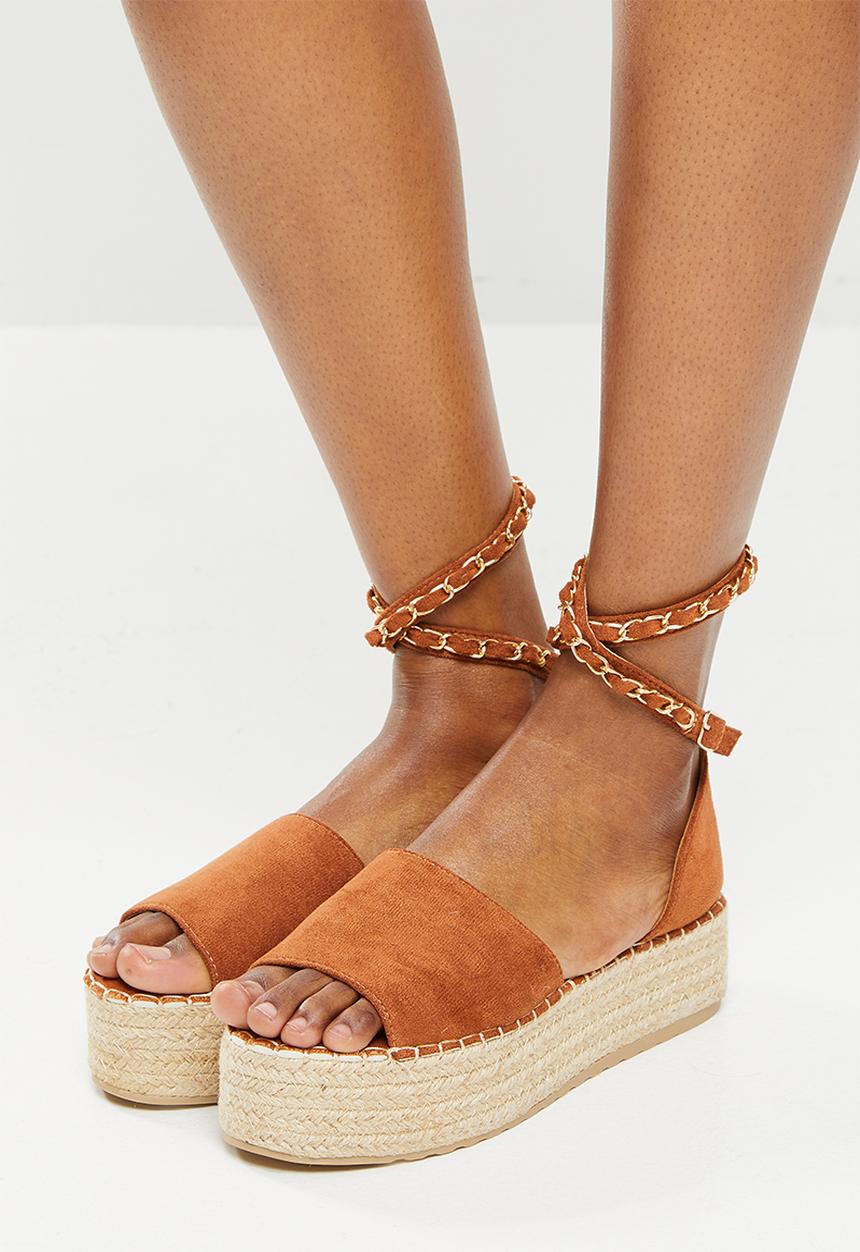 Madison® - Clarke flatform espadrille sandal - tan