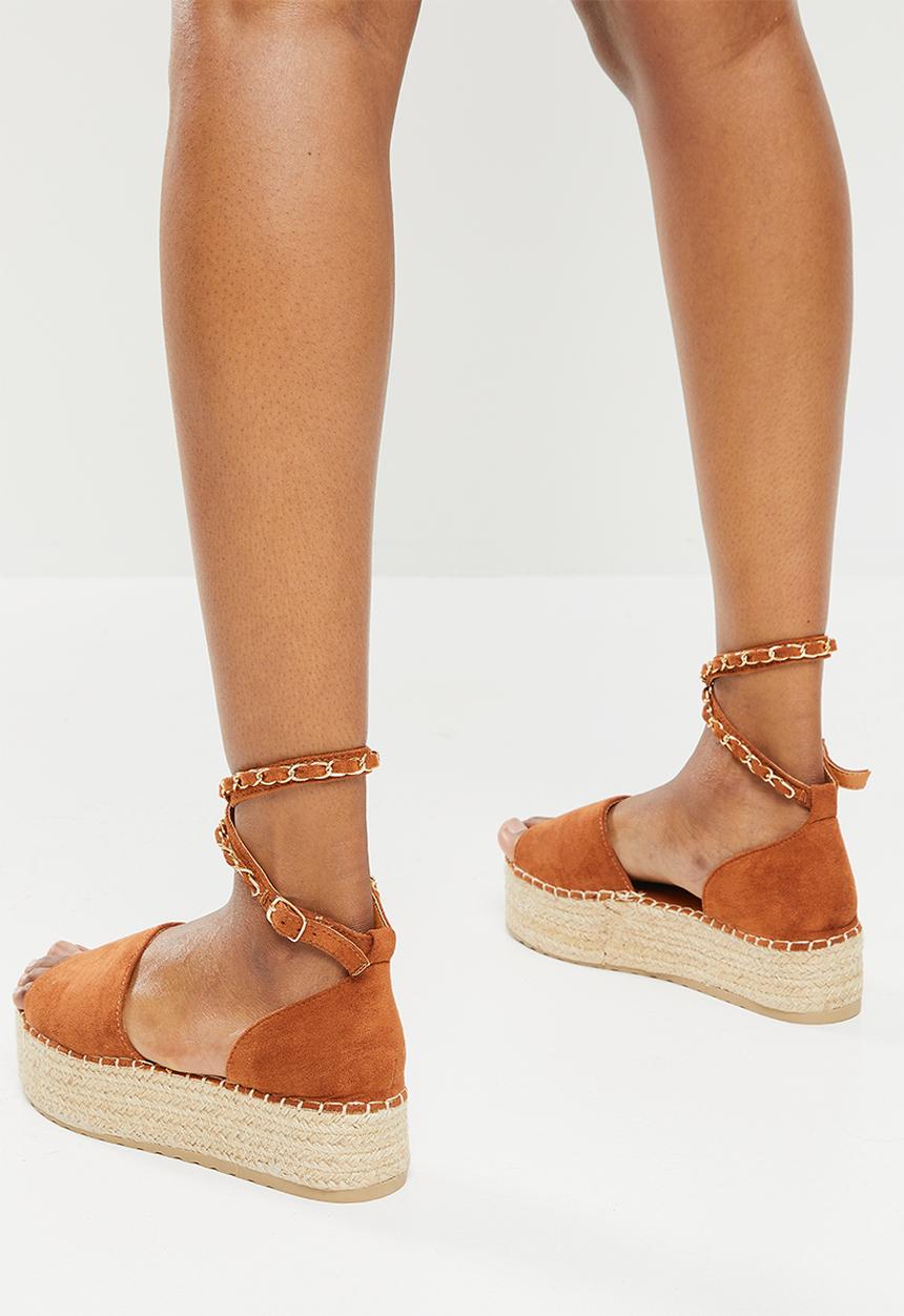 Madison® - Clarke flatform espadrille sandal - tan
