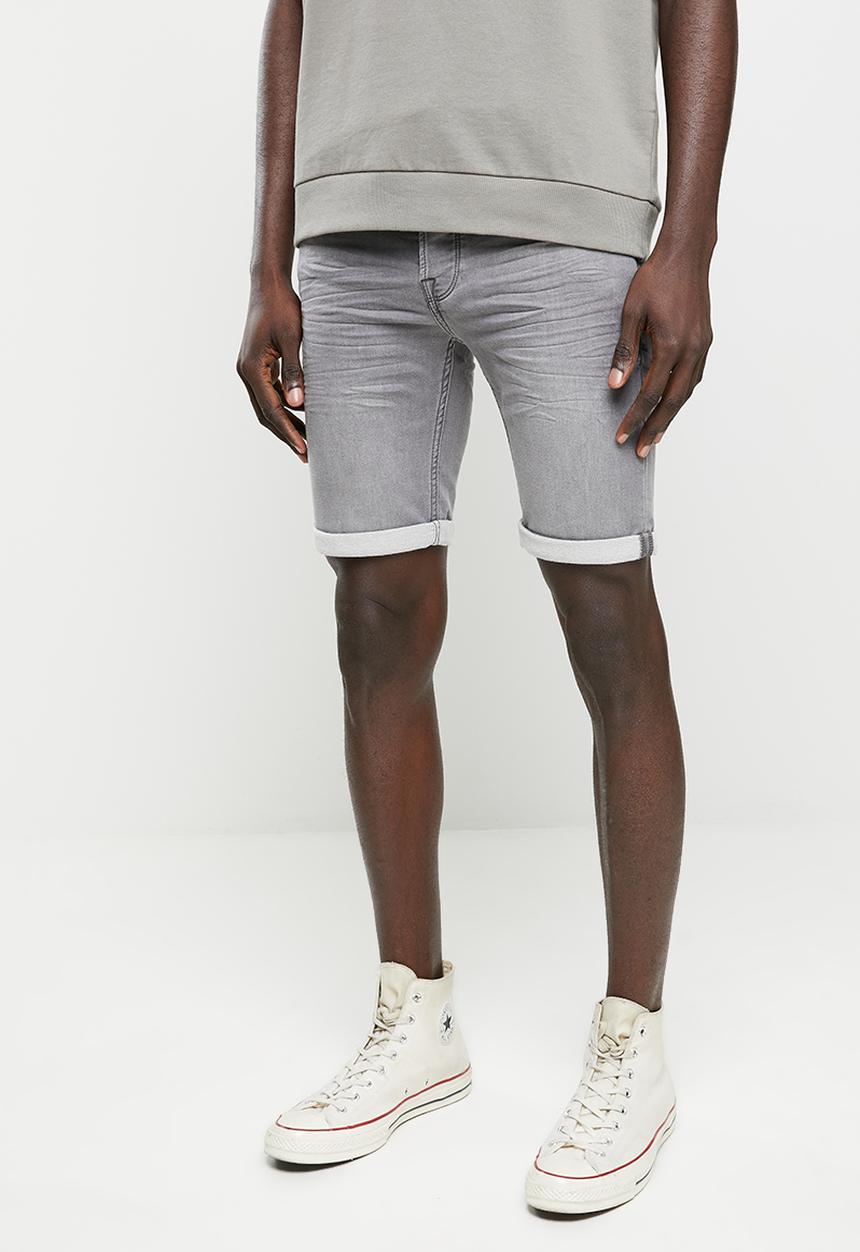 Only & Sons - Ply regular fit shorts - grey denim