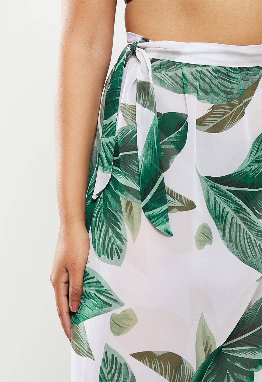 dailyfriday - Beach cover up midi skirt - tropical print
