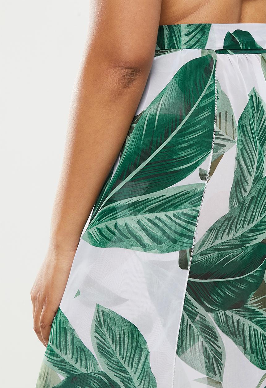 dailyfriday - Beach cover up midi skirt - tropical print