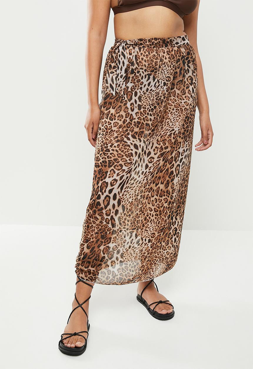 dailyfriday - Beach cover up midi skirt - animal print