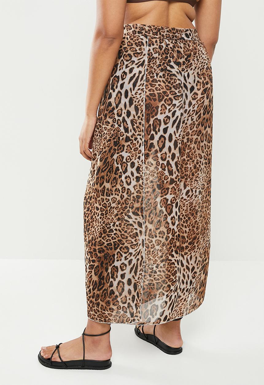 dailyfriday - Beach cover up midi skirt - animal print