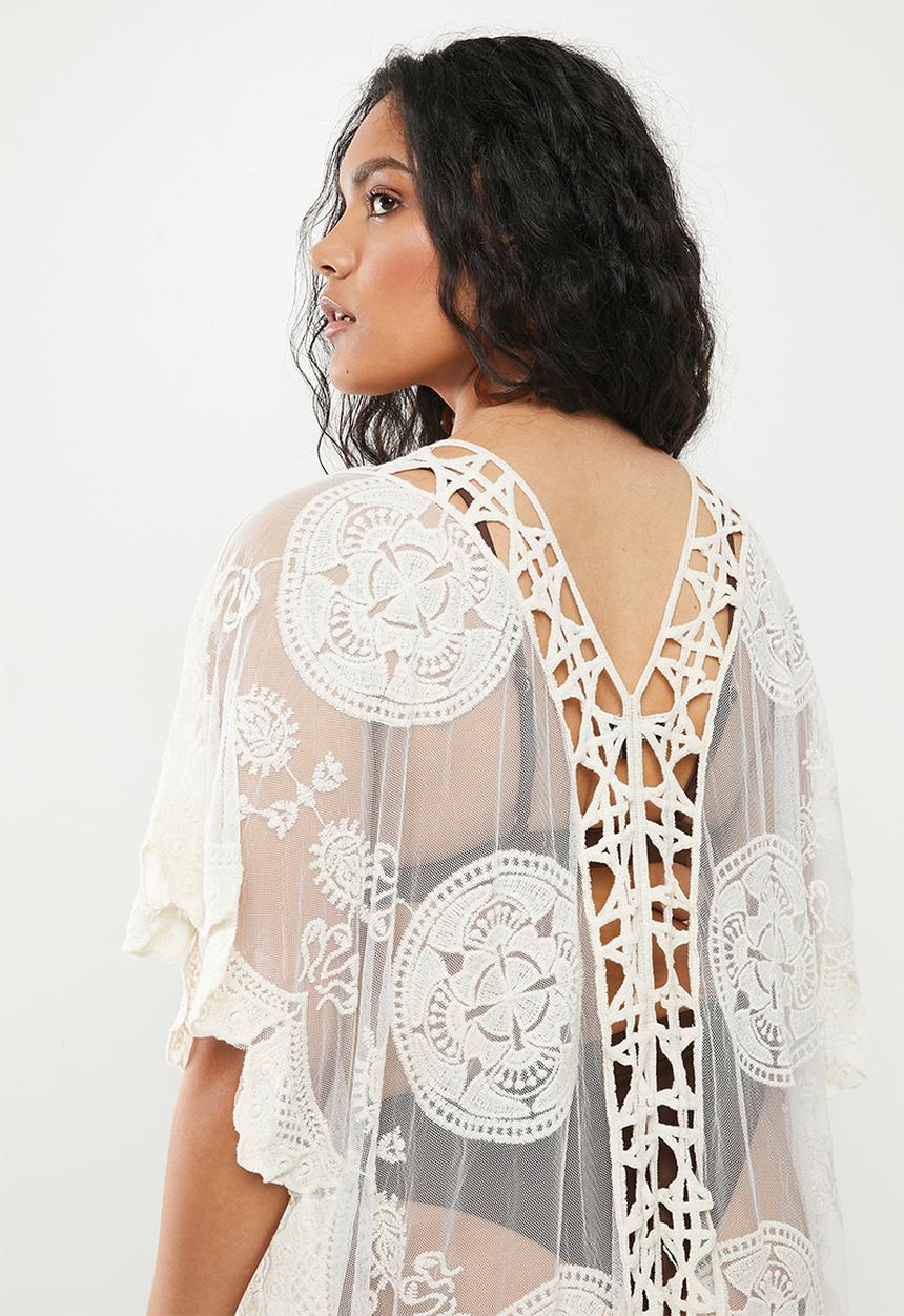 dailyfriday - Open work kaftan - ecru