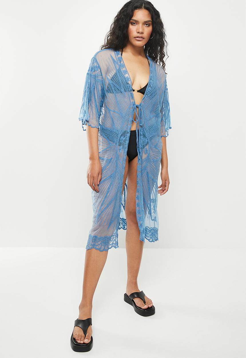 dailyfriday - Embroidered kaftan - blue