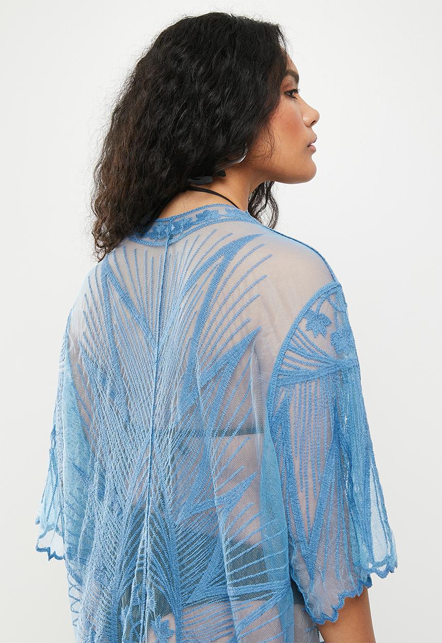 dailyfriday - Embroidered kaftan - blue