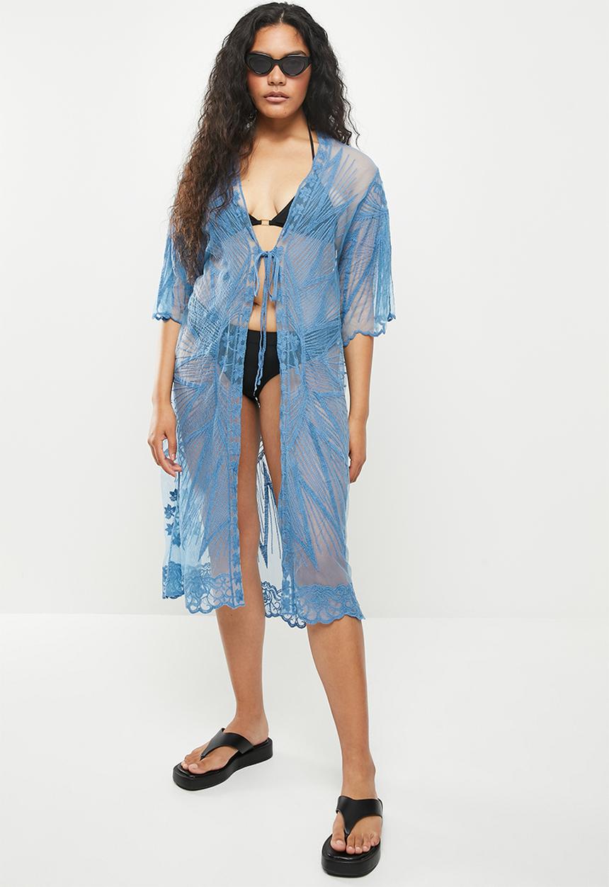 dailyfriday - Embroidered kaftan - blue