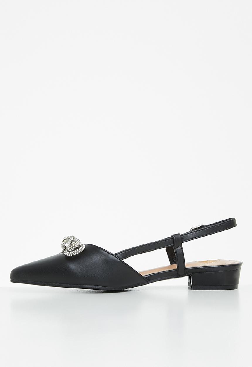 Footwork - Simm slingback ballet - black