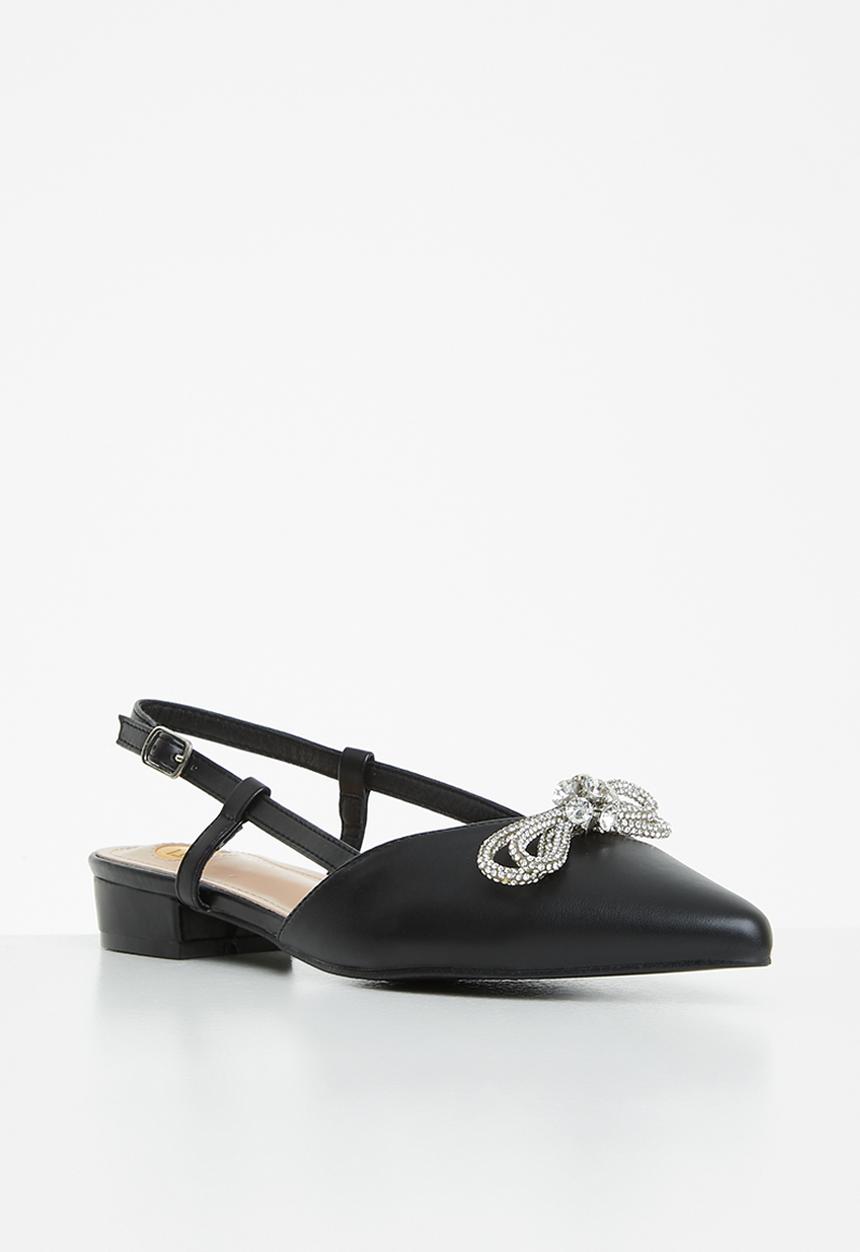 Footwork - Simm slingback ballet - black