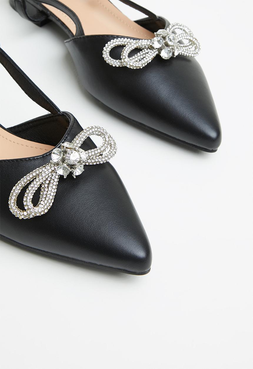 Footwork - Simm slingback ballet - black