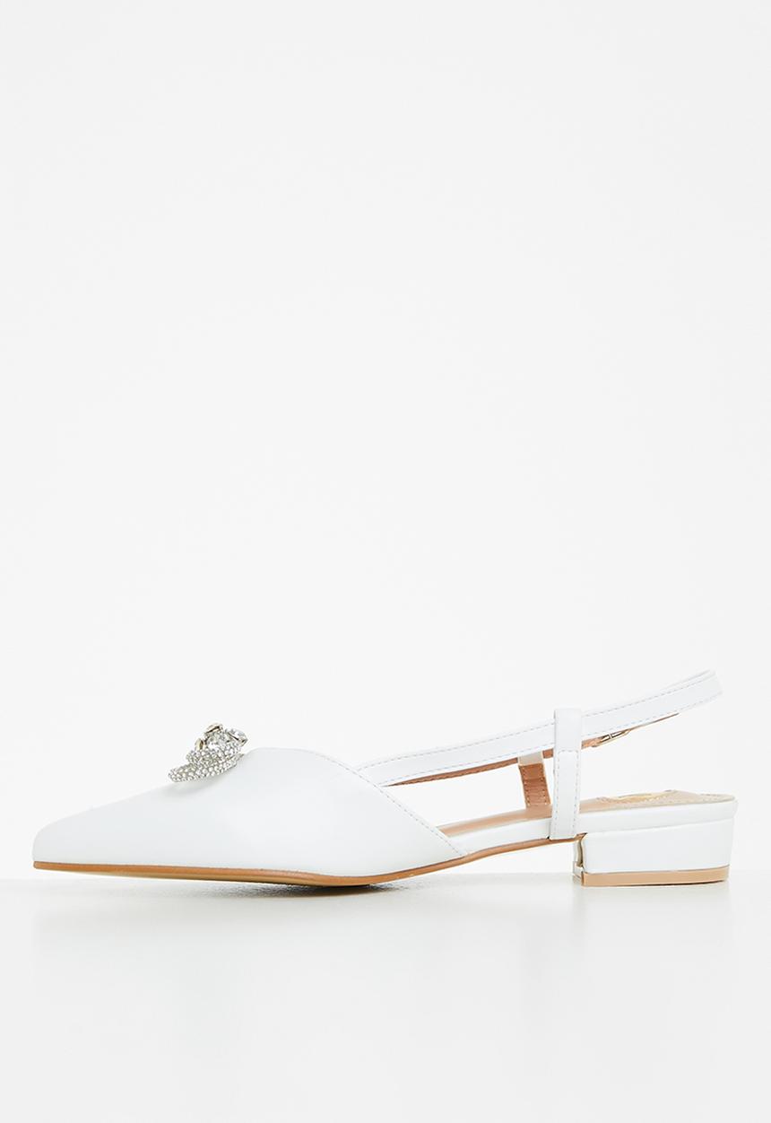 Footwork - Simm slingback ballet - white