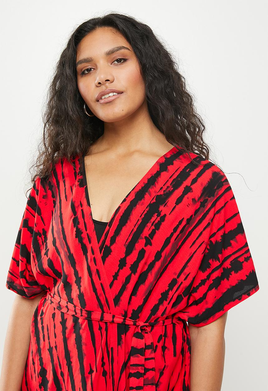 dailyfriday - Belted detail kaftan - red