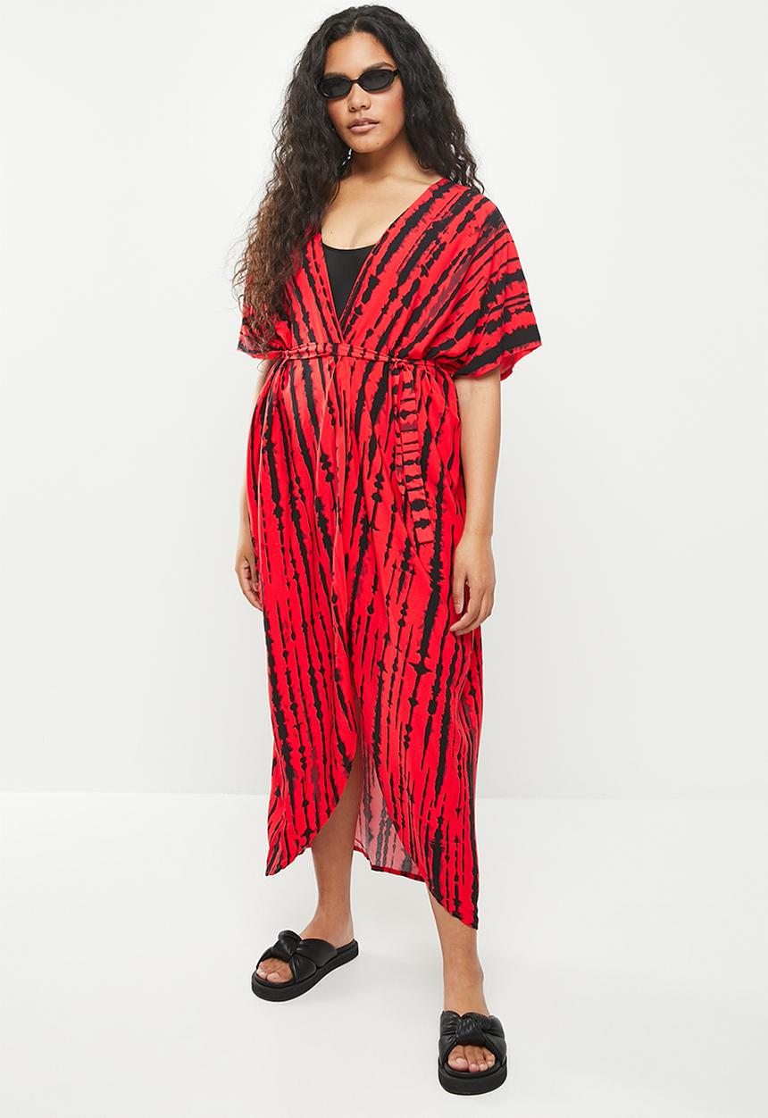 dailyfriday - Belted detail kaftan - red