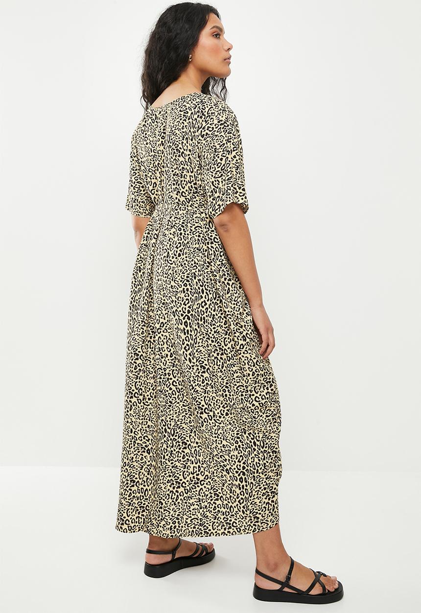 dailyfriday - Animal print kaftan - black & tan