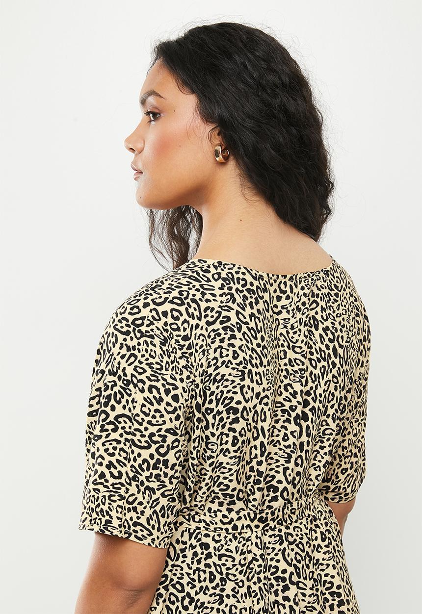 dailyfriday - Animal print kaftan - black & tan