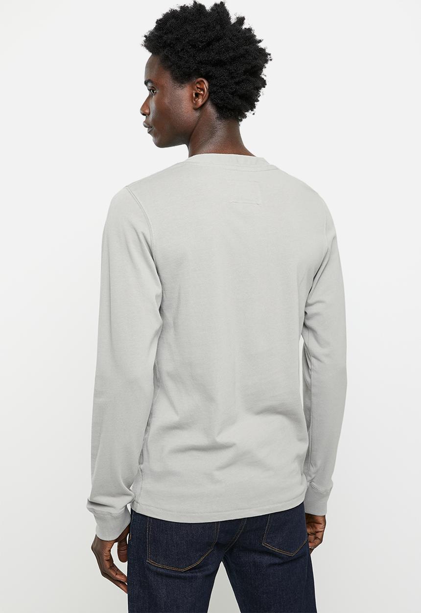 Aca Joe - Aca joe long sleeve tee - henley - grey