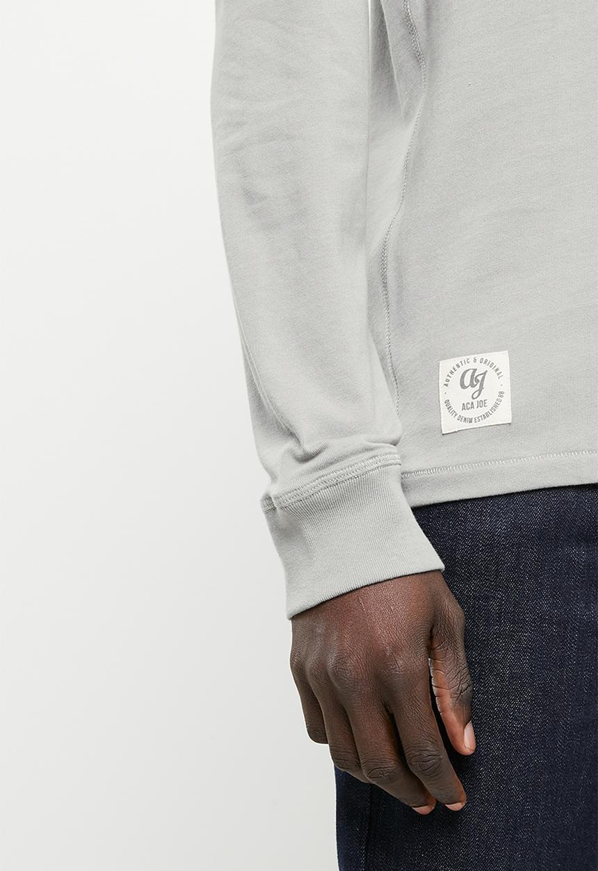Aca Joe - Aca joe long sleeve tee - henley - grey