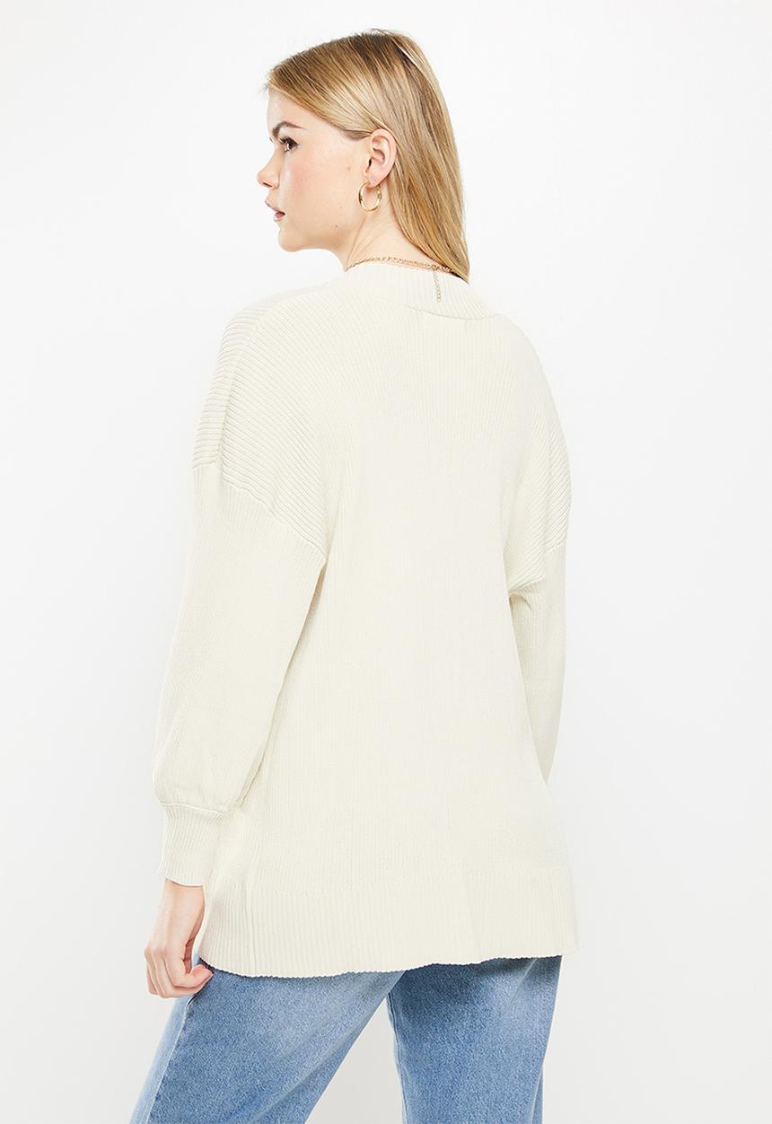 Supré  - Yuki rib knit cardigan - almond milk