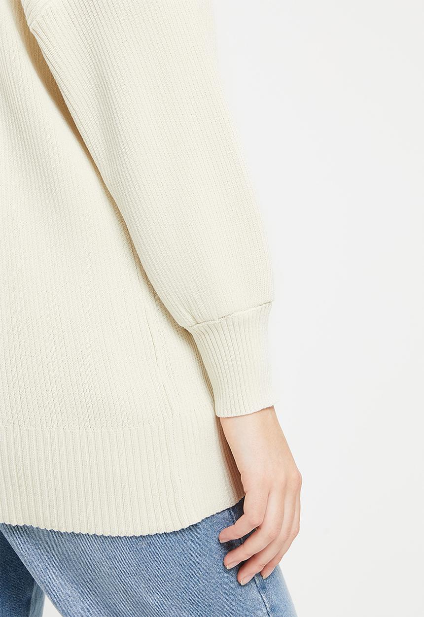 Supré  - Yuki rib knit cardigan - almond milk