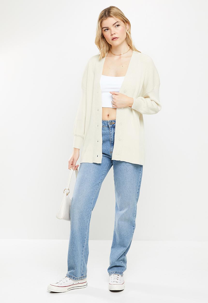 Supré  - Yuki rib knit cardigan - almond milk