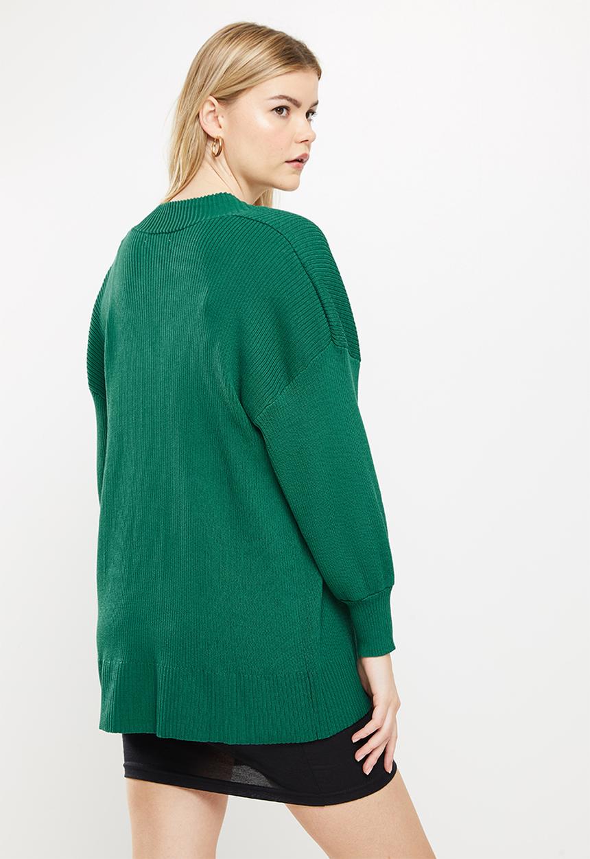 Supré  - Yuki rib knit cardigan - bottle green