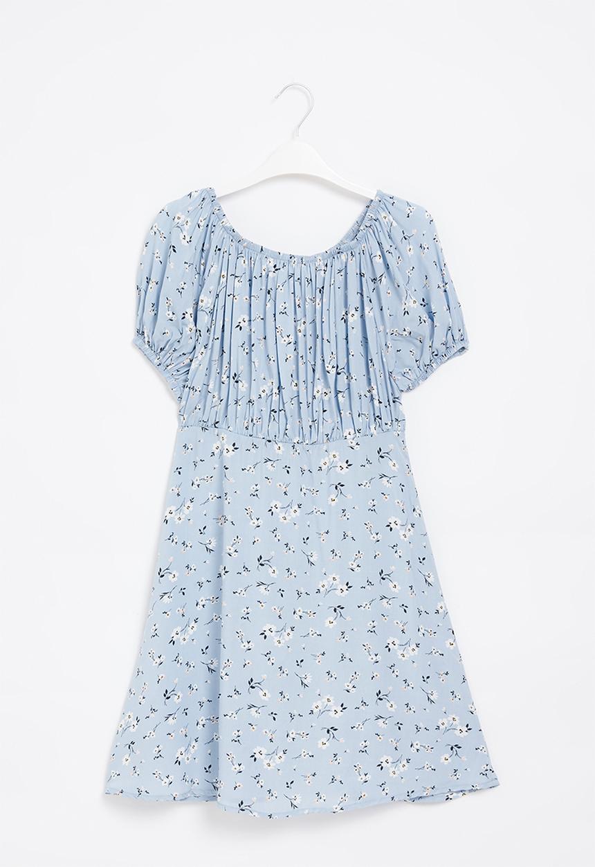 Superbalist - Puff sleeve dress - blue