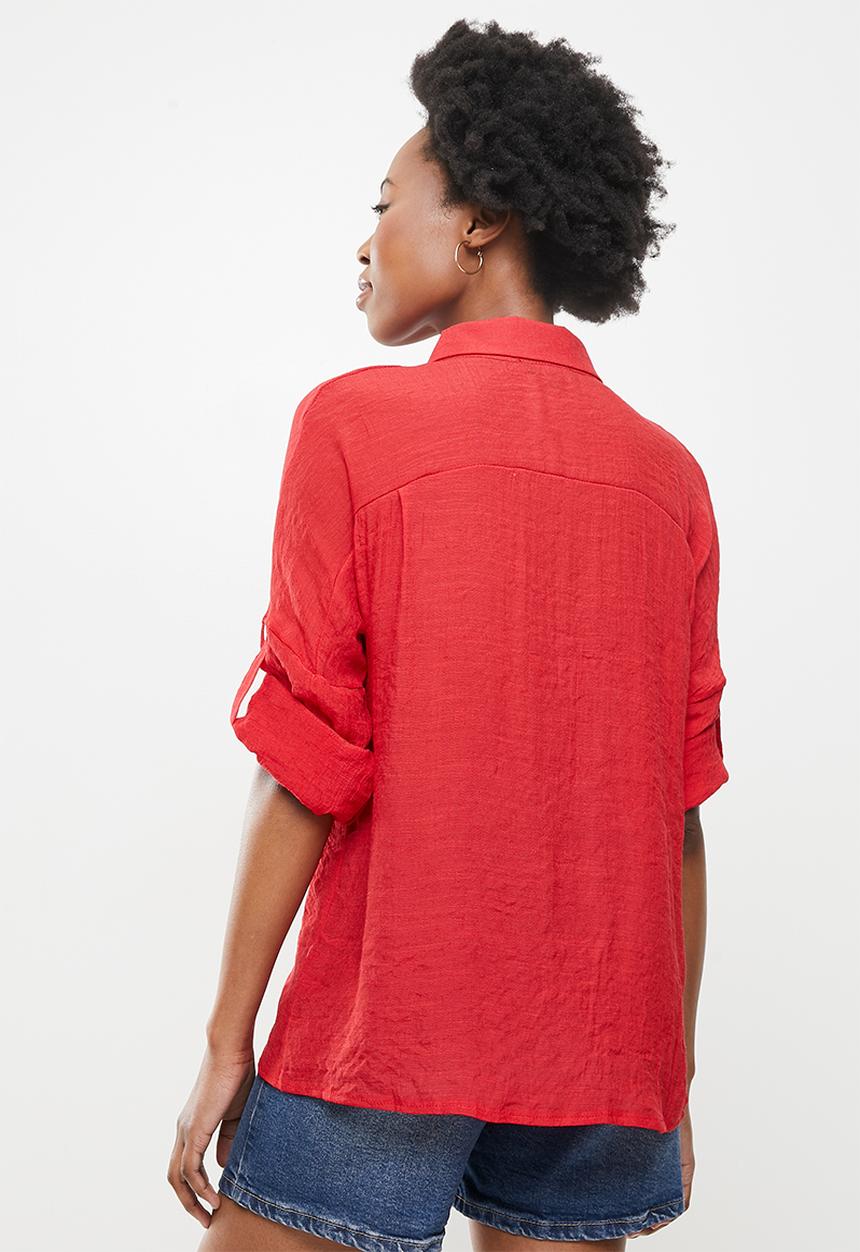 dailyfriday - Boyfriend shirt - red