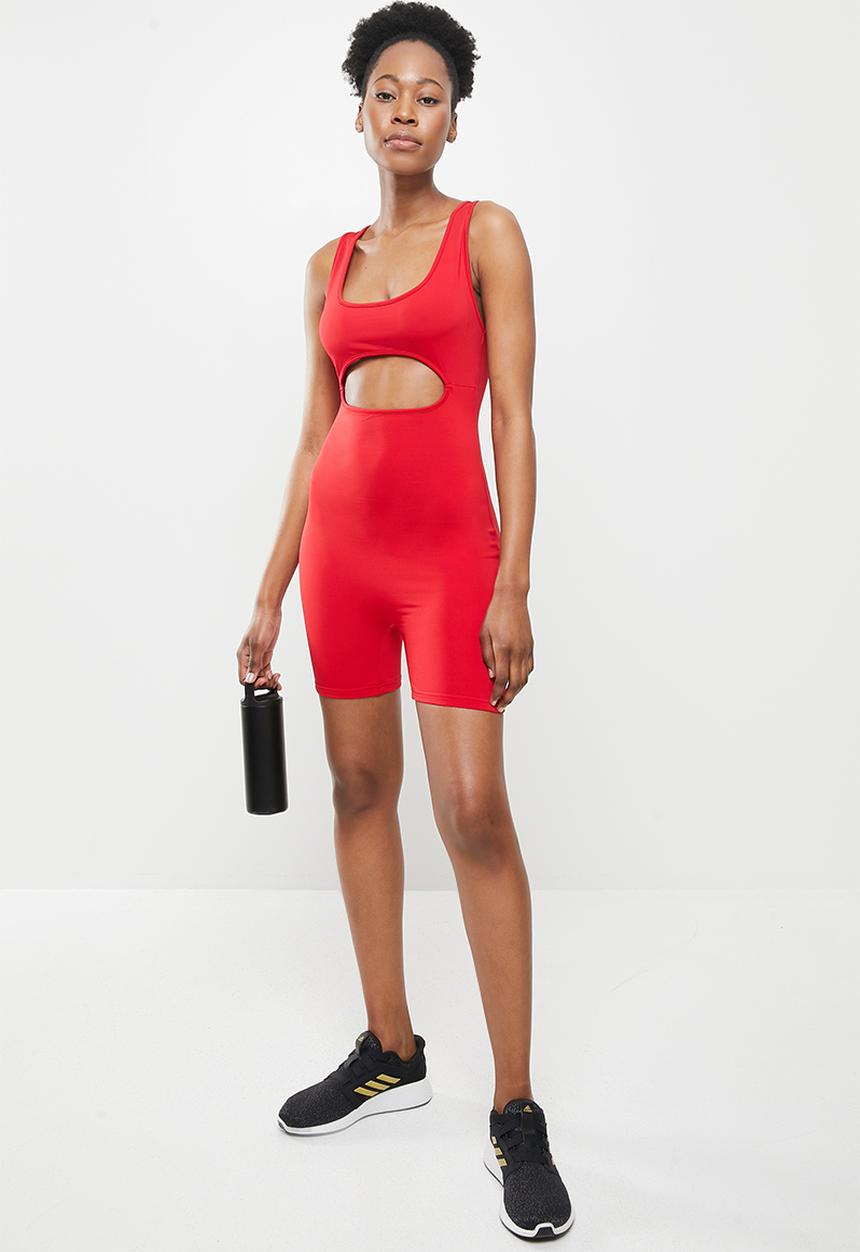 dailyfriday - Cut out sports suit - red