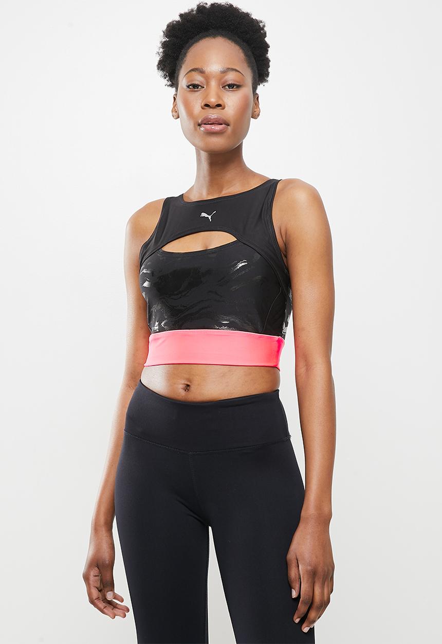 PUMA - Run ultraform aop crop tank w - puma black & sunset glow
